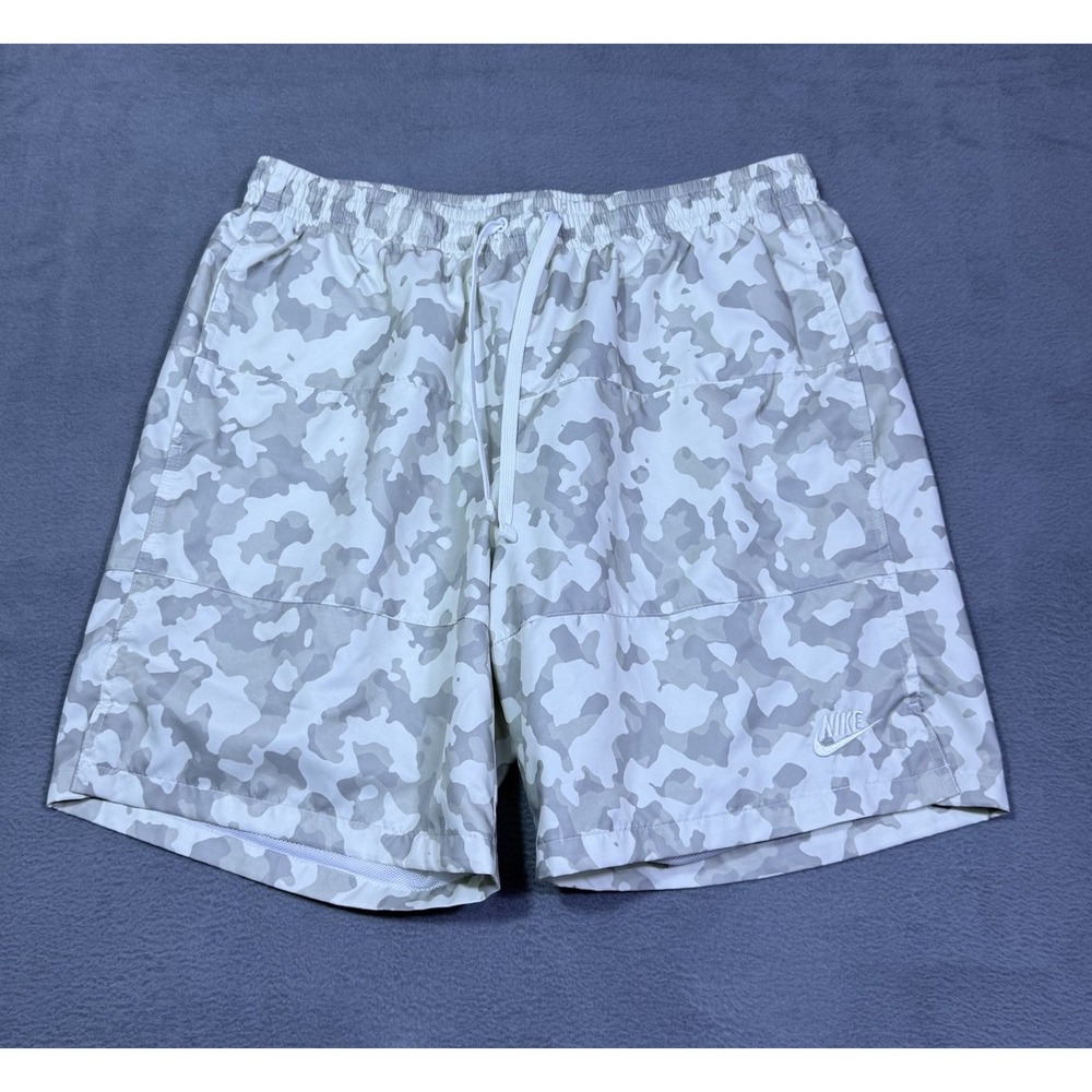 Nike Sportswear Shorts Mens L Snow Camo Mesh Lined Athleisure Active Normcore